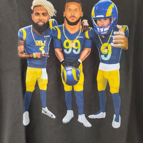Los Angeles Rams Odell Beckham Jr OBJ Matthew Stafford Aaron Donald 2020 Shirt - Picture 2 of 5